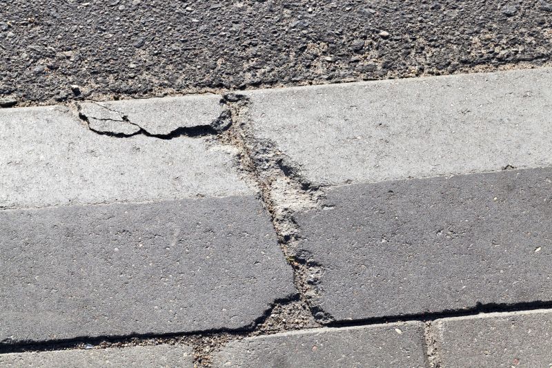 Cracked Concrete Curb